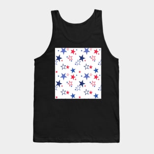 Seamless Pattern with Patriotic Stars. National Colors of the United States. Tank Top